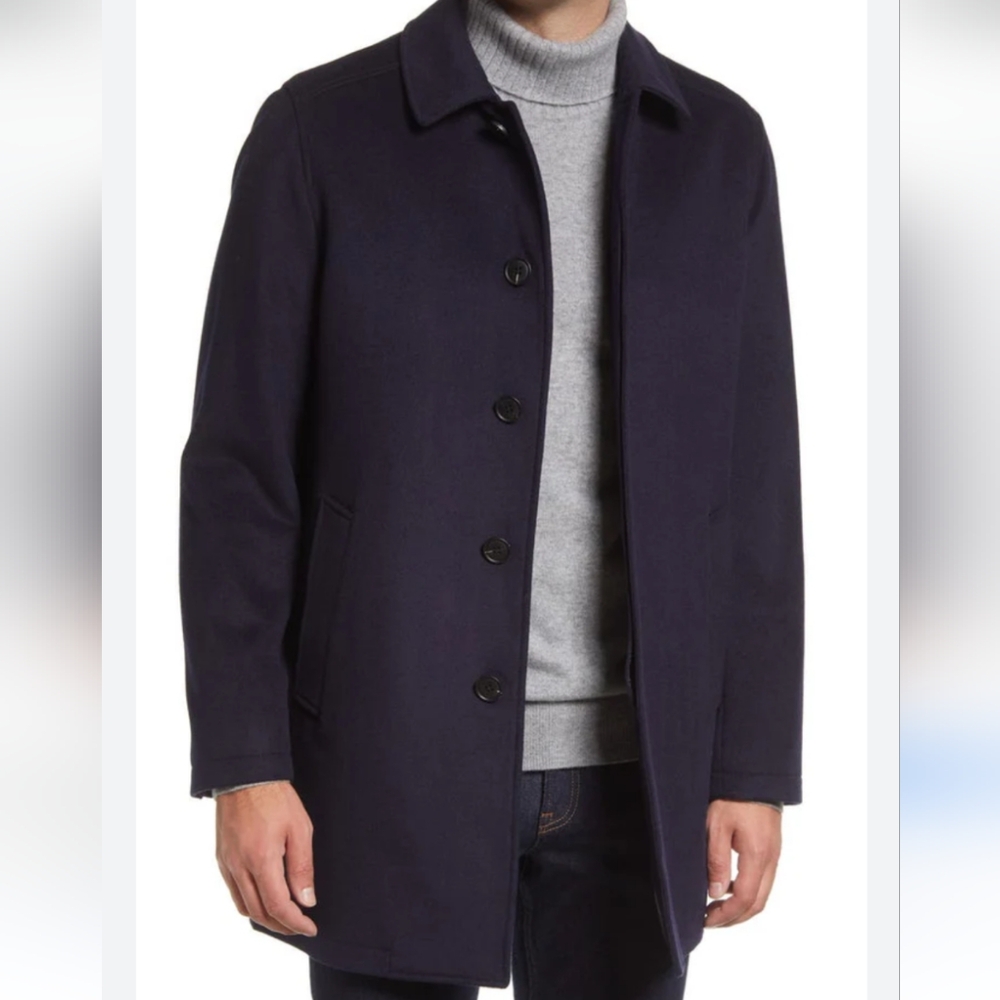 Men's Tailor-made Cashmere / Wool Blend Single Breasted Classic Coat